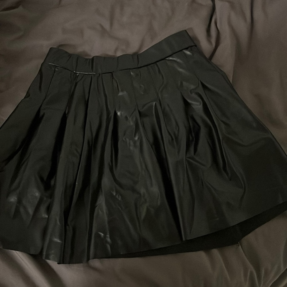 pleased leather mini skirt